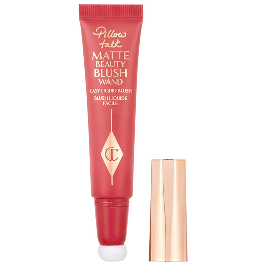 Charlotte Tilbury Matte Beauty Blush Wand Dream Pop cherry pink liquid matte blush cushion applicator fresh glow
