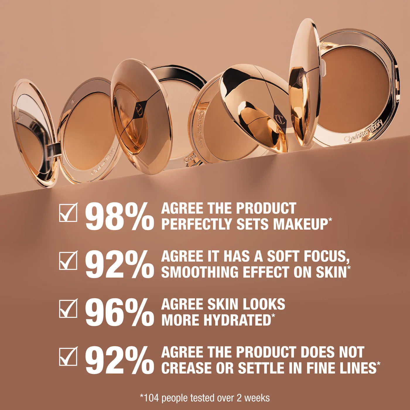 Charlotte Tilbury Airbrush Flawless Finish Travel Size Powder – Medium 2 (3.4g)