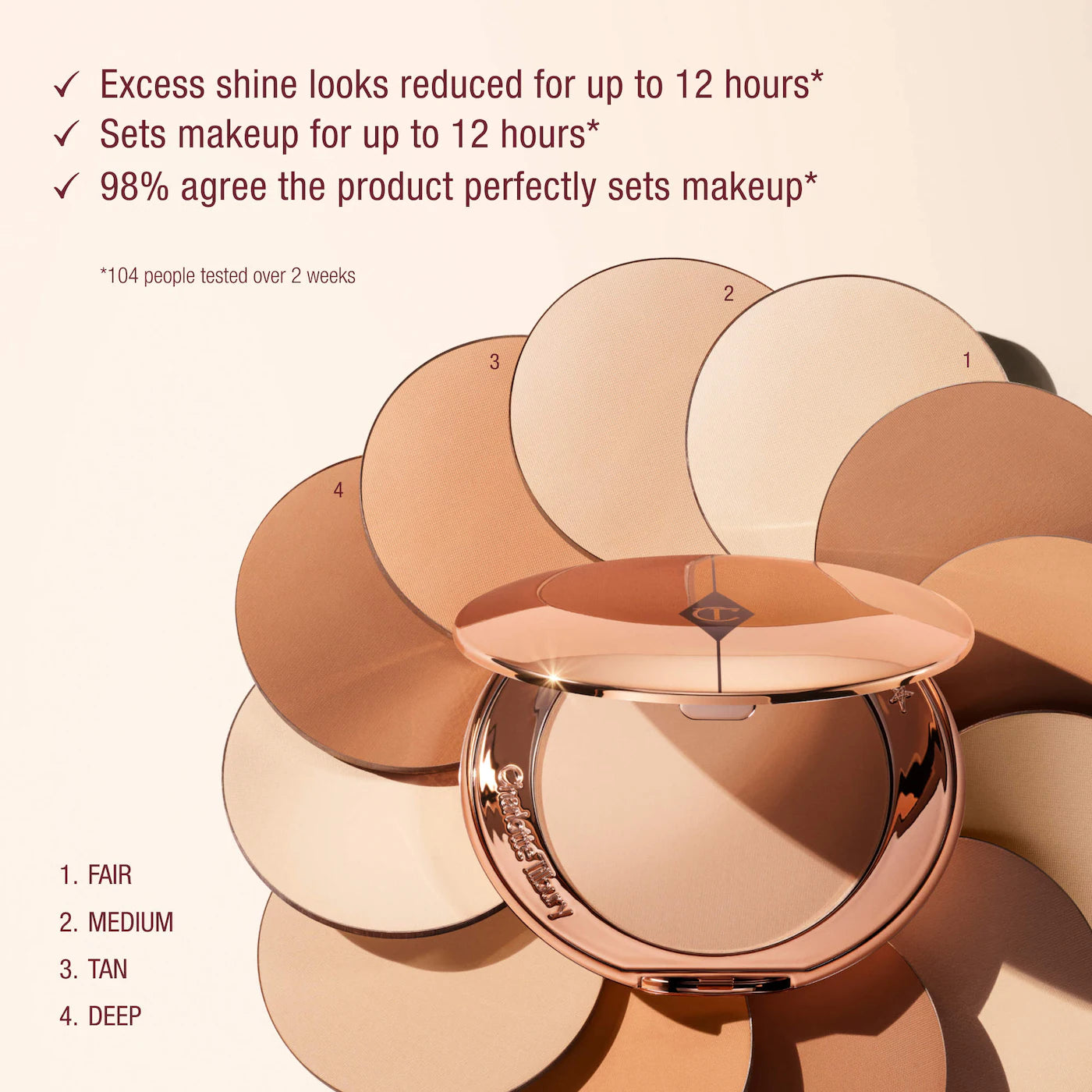 Charlotte Tilbury Fair compact powder swatch