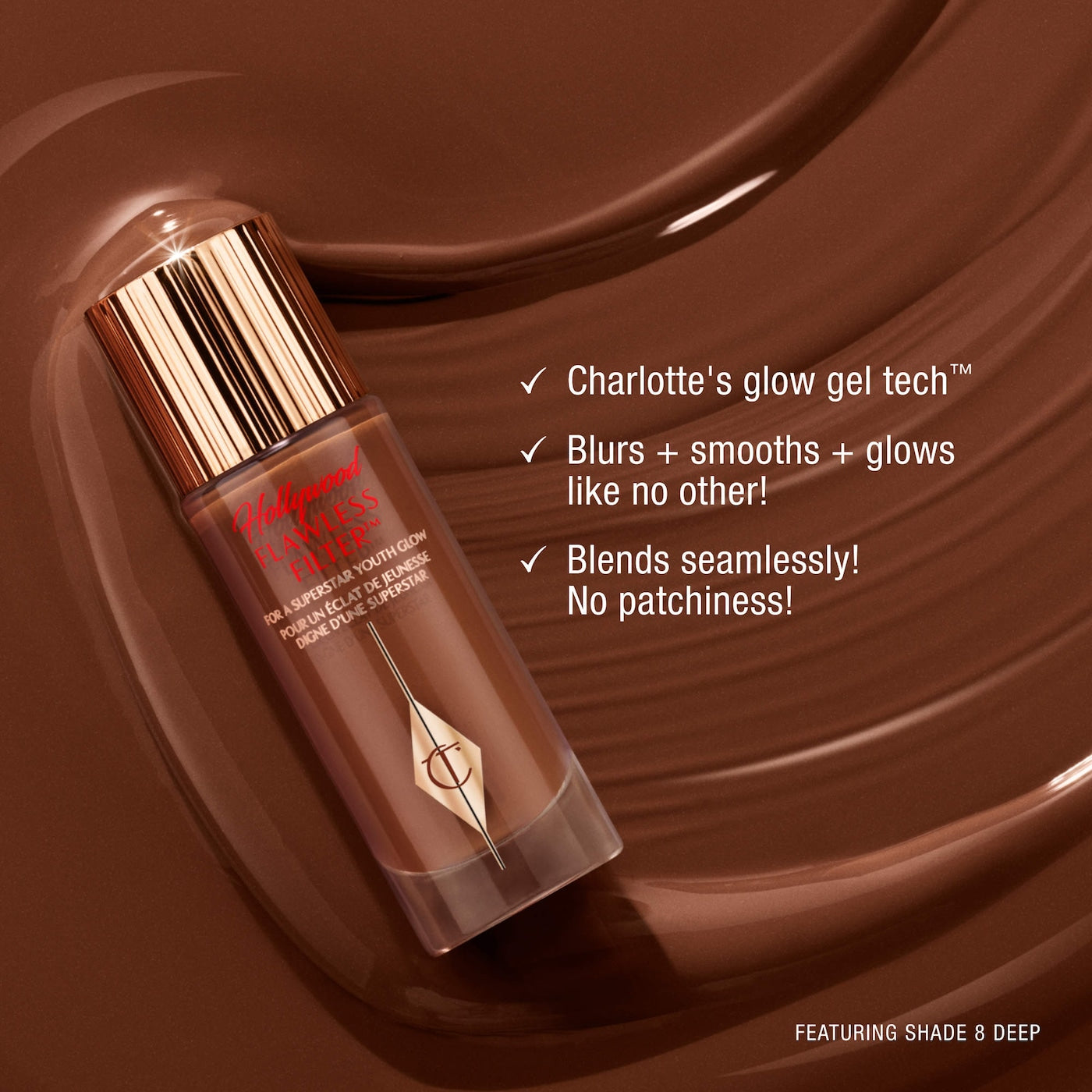 Charlotte Tilbury Hollywood Flawless Filter – Shade 2 Fair (Peachy Beige for Light Skin Tones)