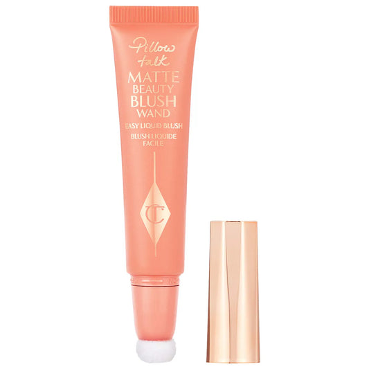Charlotte Tilbury Matte Beauty Blush Wand Peach Pop nude peach liquid matte blush cushion applicator fresh glow

