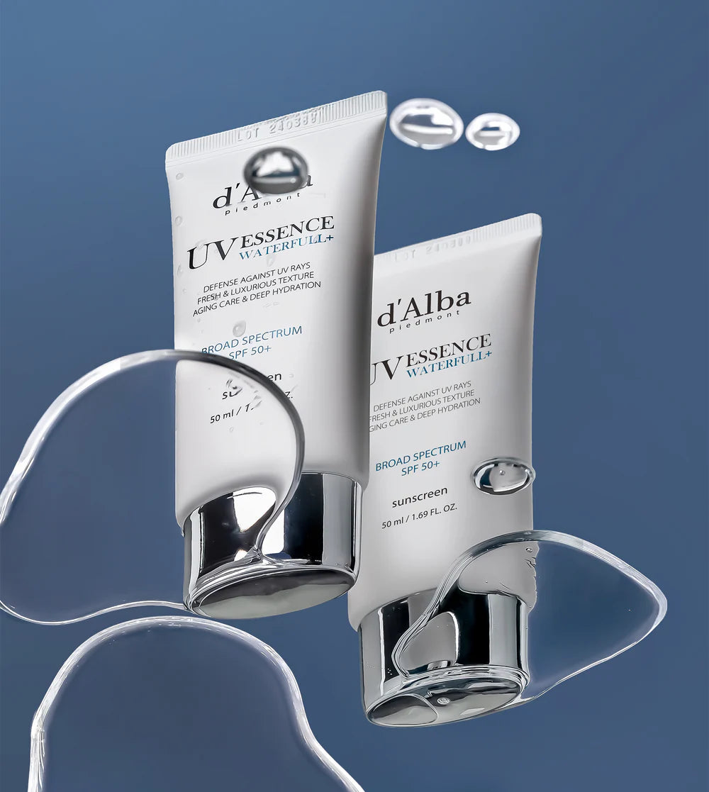 d'Alba White Truffle Waterfull Essence Sunscreen SPF 50+ Korean essence sunscreen white truffle hydration