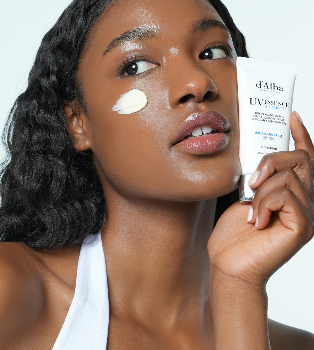 d'Alba White Truffle Waterfull Essence Sunscreen SPF 50+ Korean essence sunscreen white truffle hydration