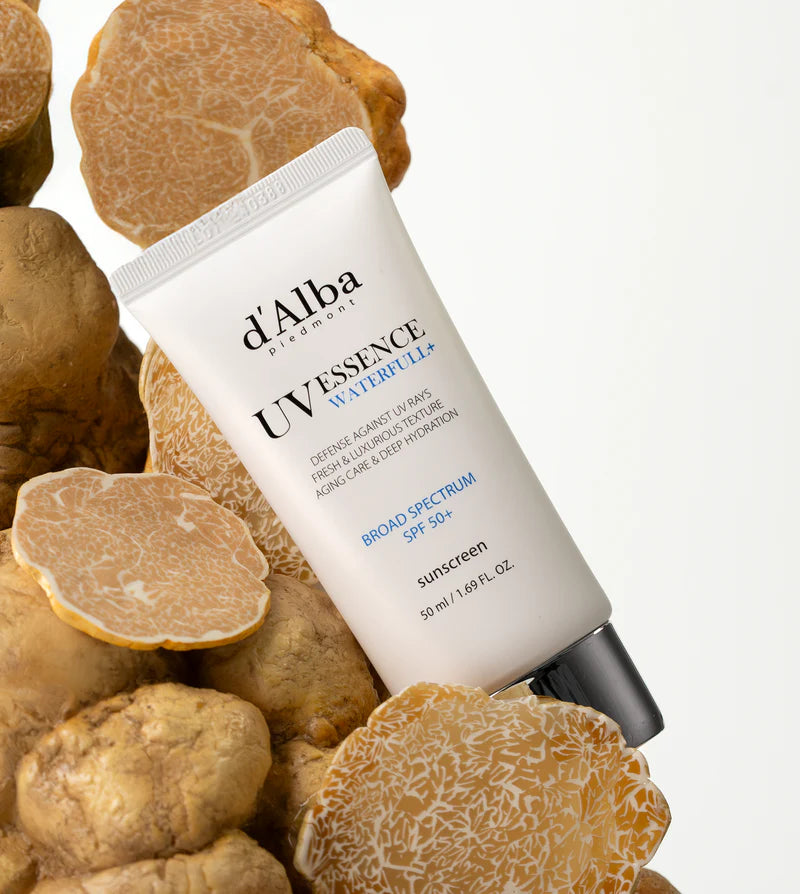 d'Alba White Truffle Waterfull Essence Sunscreen SPF 50+ Korean essence sunscreen white truffle hydration
