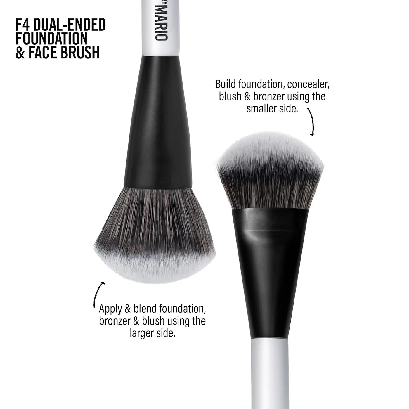 MAKEUP BY MARIO F4 Dual-Ended Foundation and Face Brush professional makeup brush