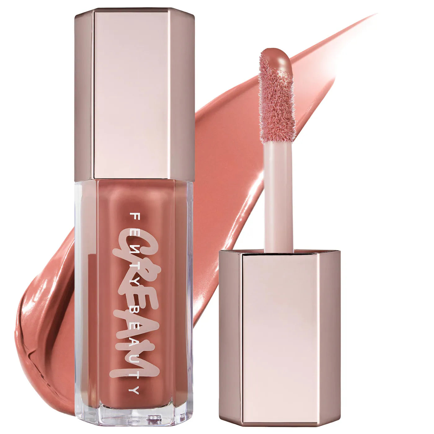 Fenty Beauty Gloss Bomb Cream Color Drip Lip Cream Fenty Glow 02 creamy high shine shea butter vitamin E non sticky