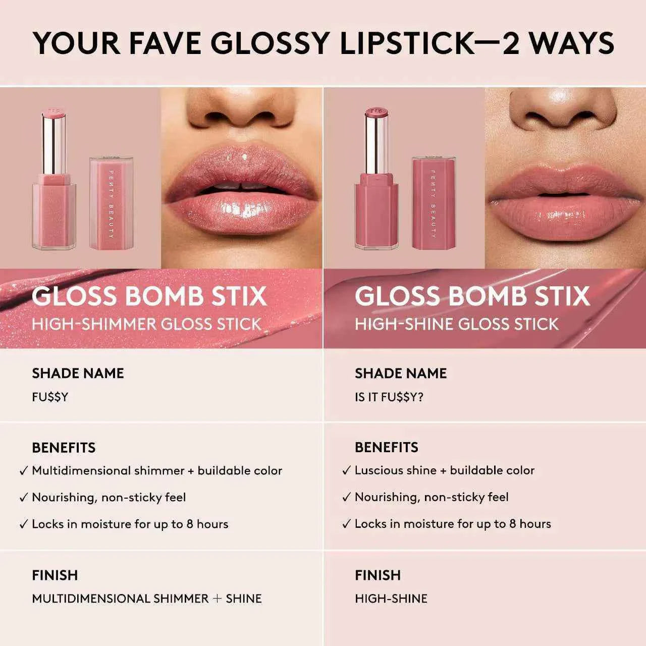 Fenty Beauty Gloss Bomb Stix High-Shine Gloss Stick - Shade: It is Fu$$y - The Powder Room