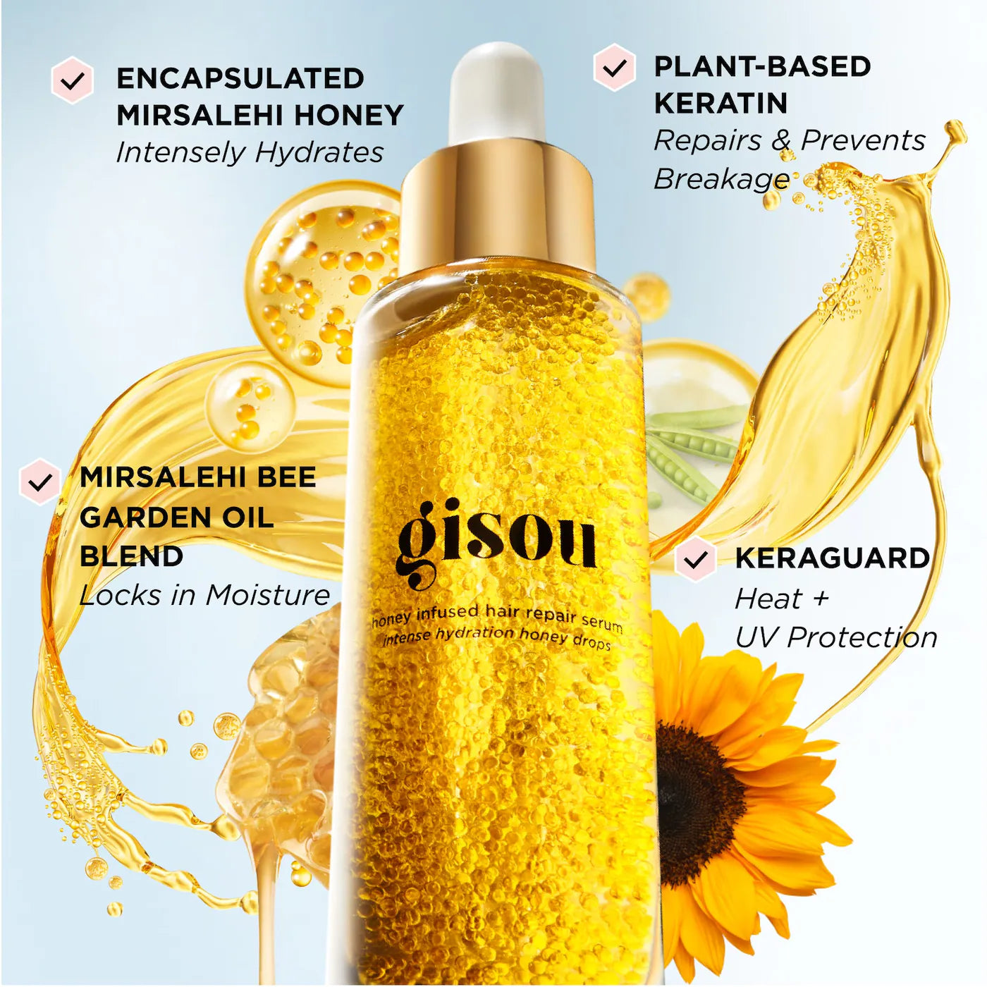 Gisou Honey Infused Hair Repair Serum 30ml
