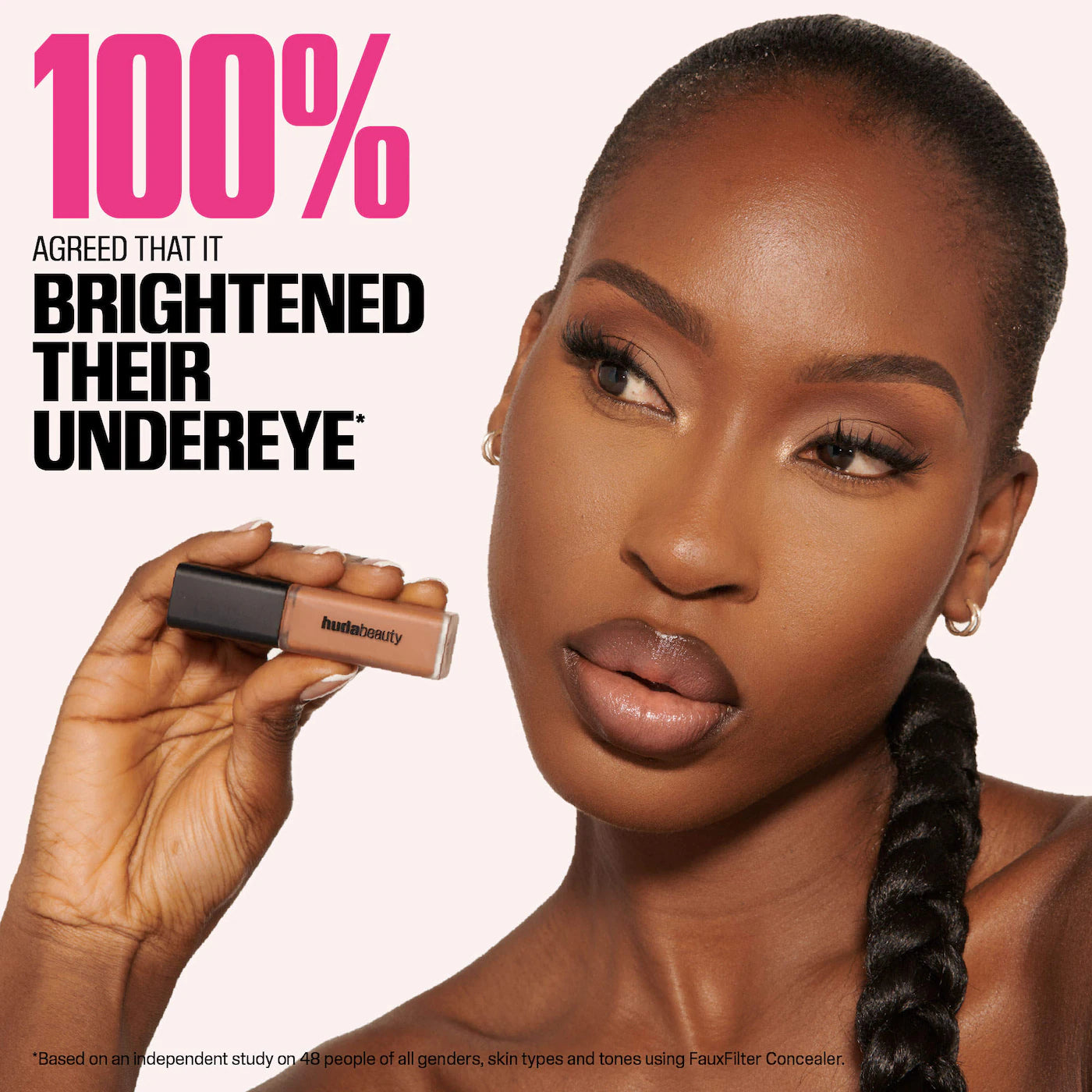 Huda Beauty FauxFilter Luminous Matte Concealer Nougat 2.5 full coverage concealer