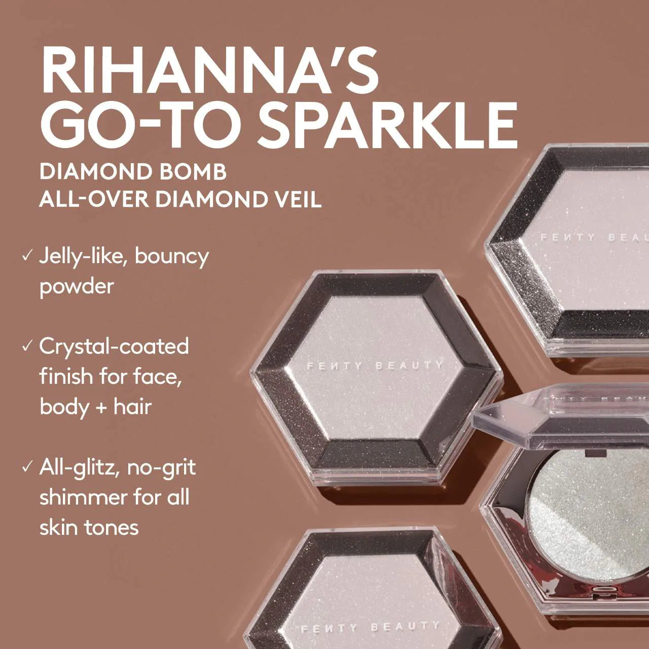 Fenty Beauty Diamond Bomb How Many Carats glitter highlighter