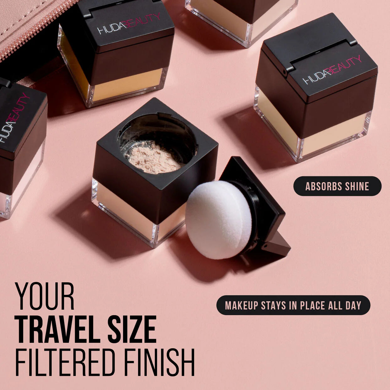 Huda Beauty Easy Bake Loose Baking & Setting Powder - Cherry Blossom - Travel Size - The Powder Room