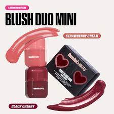 Huda Beauty Mini Baby Blush Duo Set – Strawberry Cream & Black Cherry (Dusty Rose / Burnt Berry)