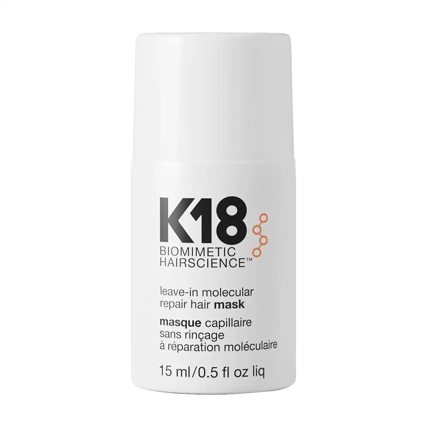 K18 Biomimetic Hairscience Leave-In Molecular Repair Hair Mask 15ml peptide hair treatment
