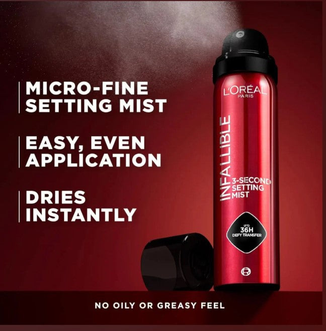 L’Oréal Paris Infallible Setting Spray 75ml new packing long lasting makeup setting spray