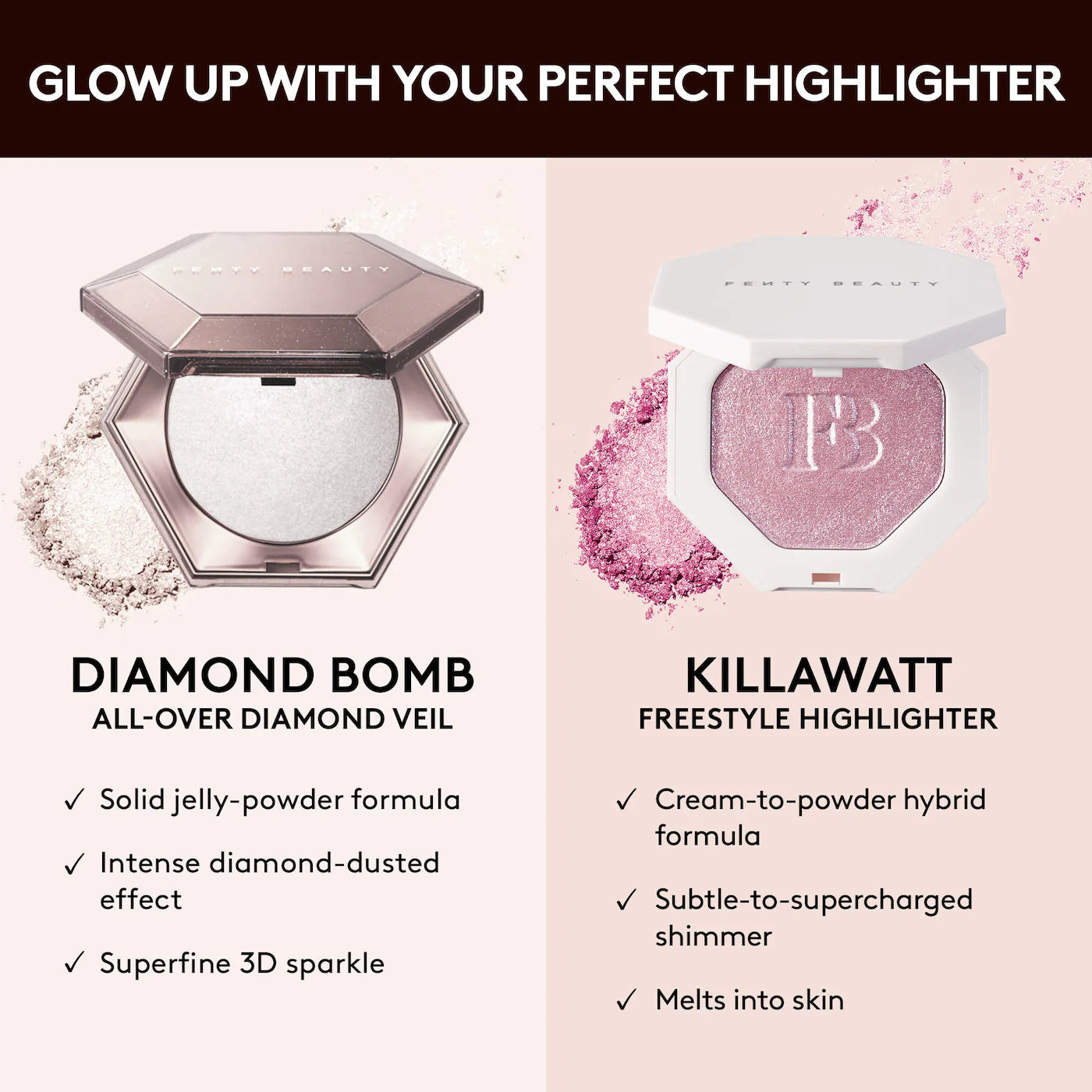 Fenty Beauty Diamond Bomb All-Over Diamond Veil Highlighter – How Many Carats? - Mini 2.8g