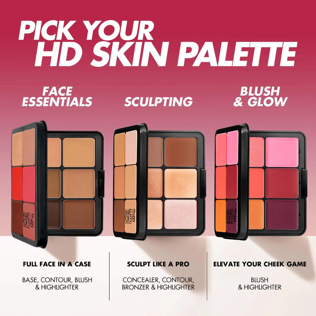 MAKE UP FOR EVER HD Skin Face Essentials Full Face Cream Palette Light to Medium all in one cream makeup
