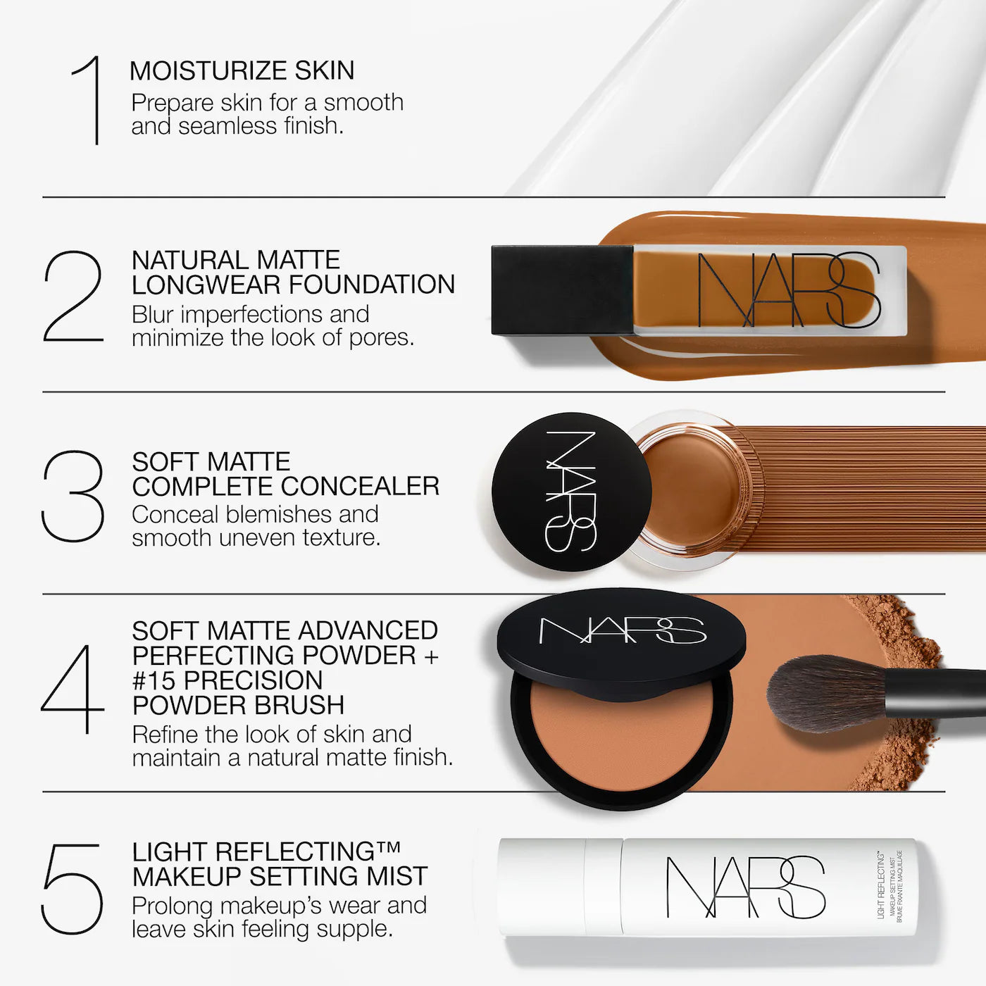 NARS Natural Matte Longwear Pore Blurring Medium-to-Full Coverage Foundation – Color: SIBERIA L0