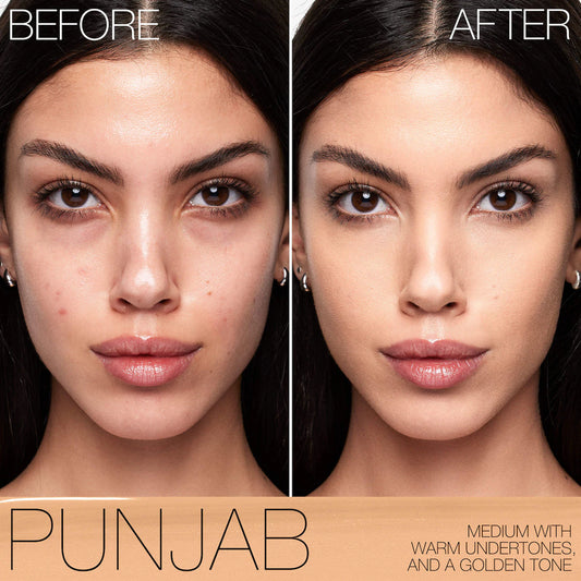 NARS Natural Matte Longwear Pore Blurring Medium-to-Full Coverage Foundation shade Punjab M1 medium warm undertones golden tone 24 hour wear