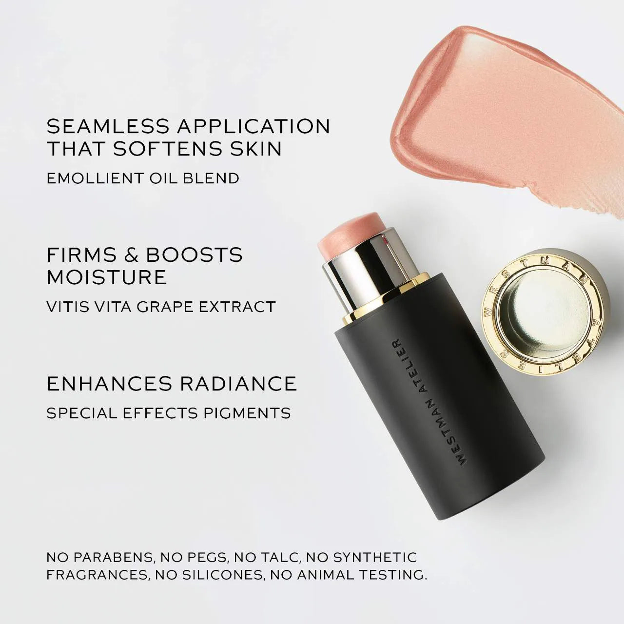 Westman Atelier Mini Lit Up Glassy Gel Highlighter Stick – Nectar