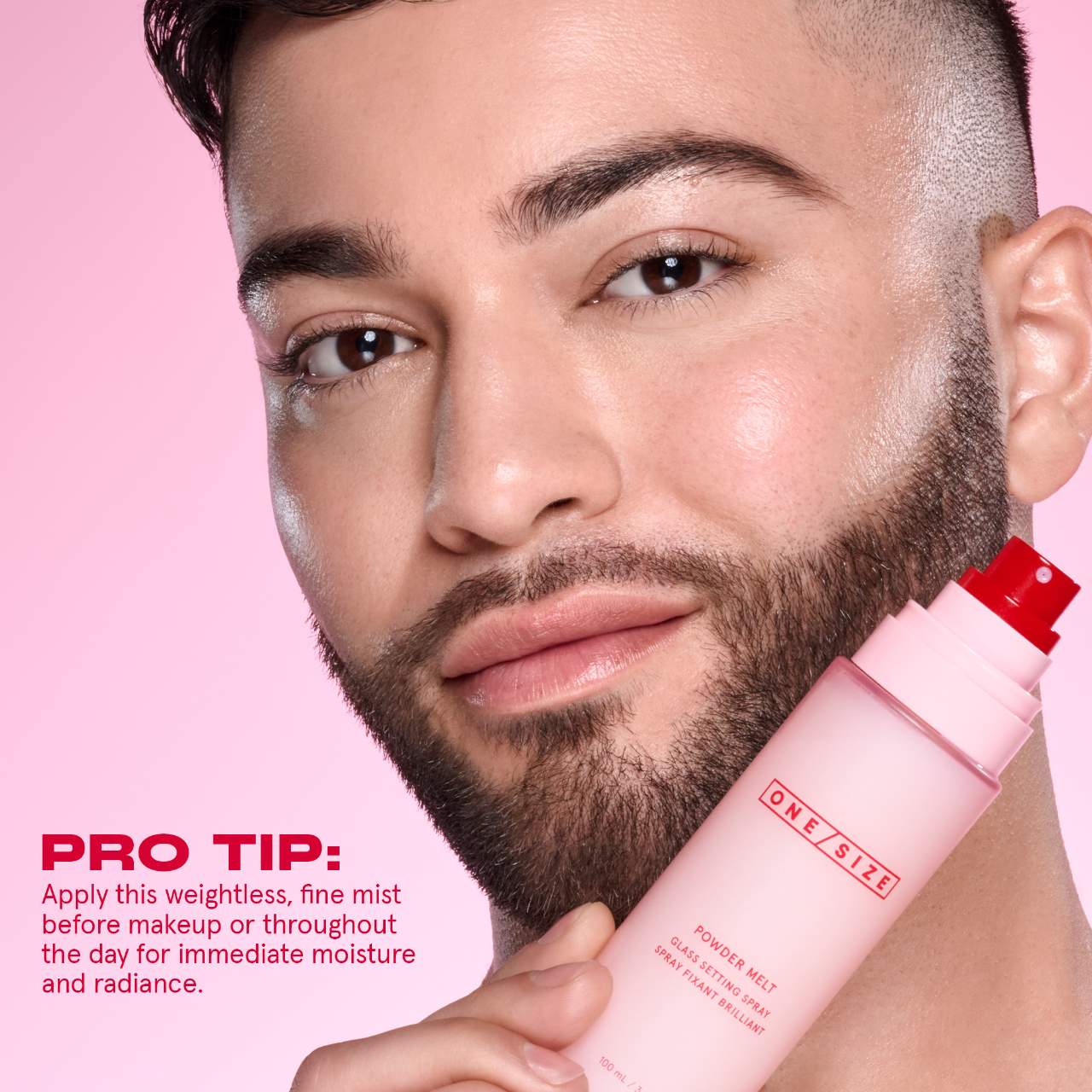 ONE/SIZE by Patrick Starrr Powder Melt Glass Setting Spray glass skin makeup setting spray