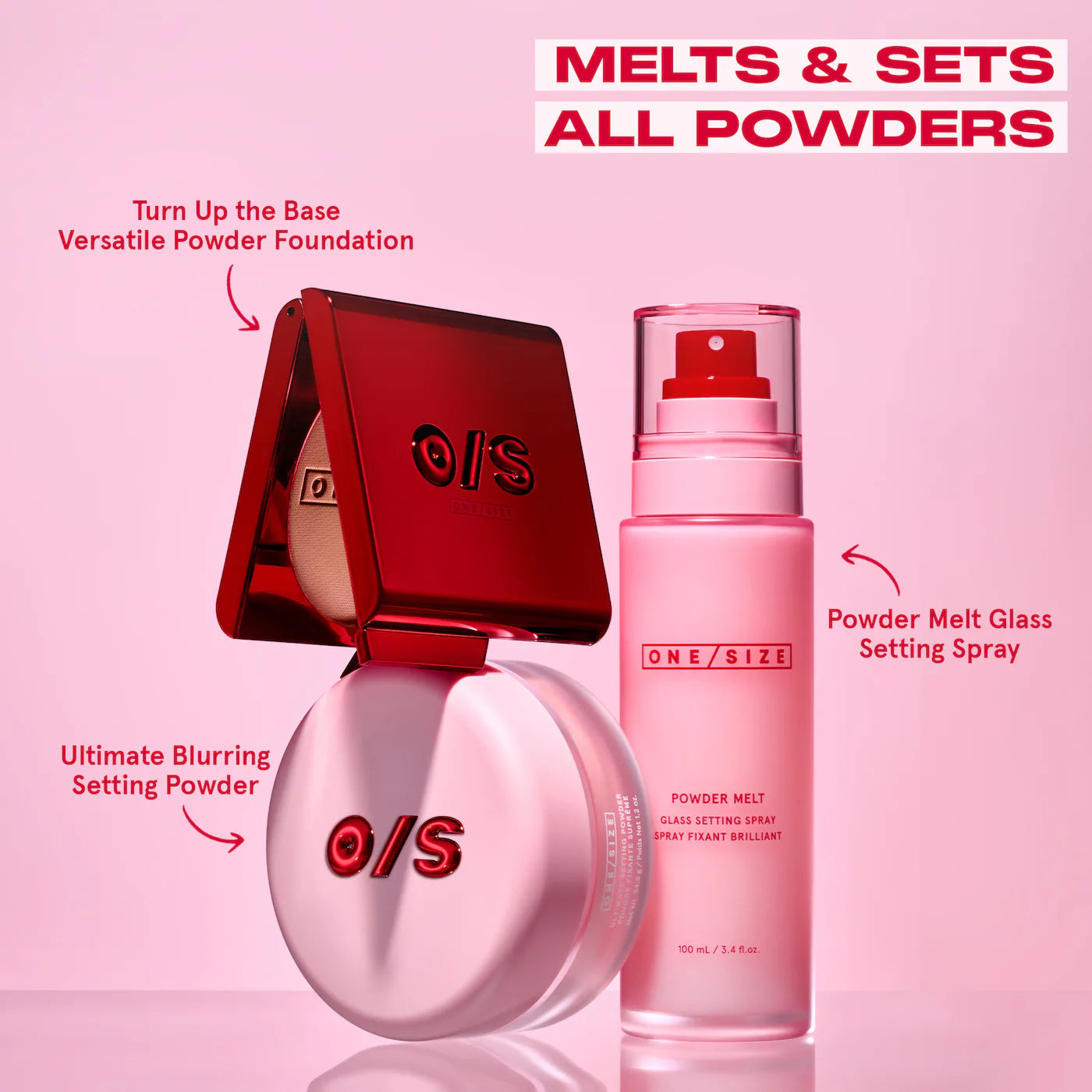 ONE/SIZE by Patrick Starrr Powder Melt Glass Setting Spray glass skin makeup setting spray