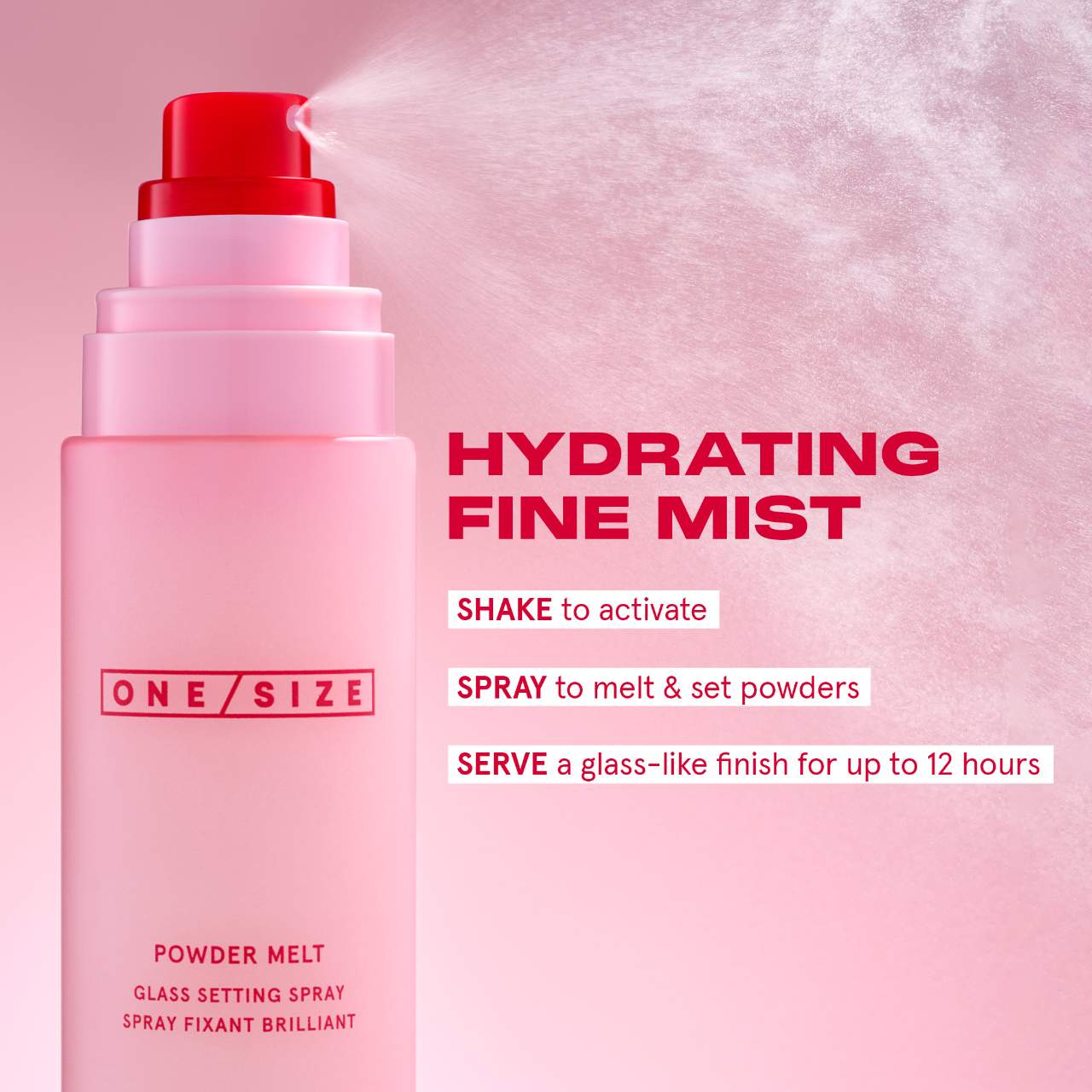 ONE/SIZE by Patrick Starrr Powder Melt Glass Setting Spray glass skin makeup setting spray