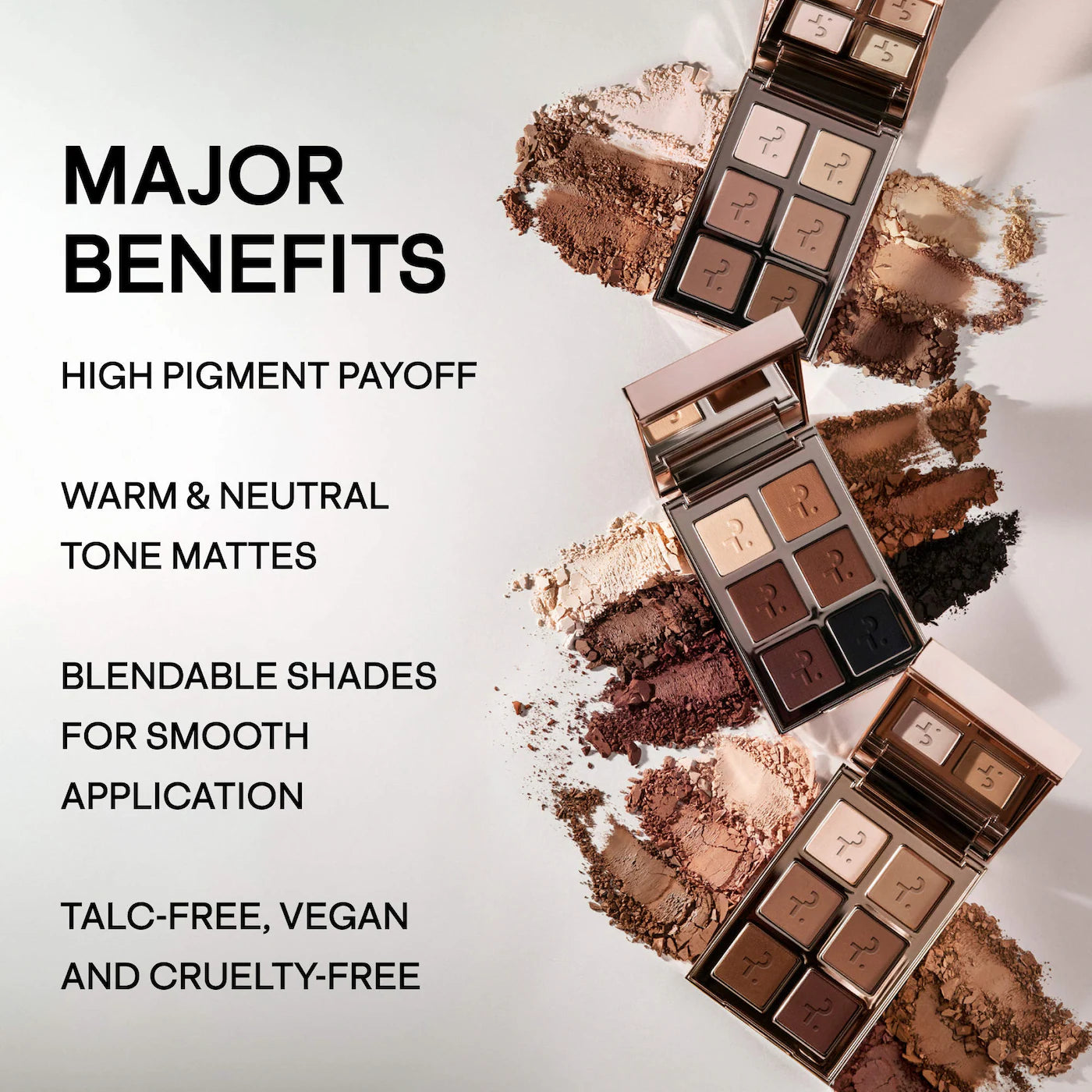 Patrick Ta Major Dimension Essential Artistry Edit Eyeshadow Palette Medium neutral glam palette
