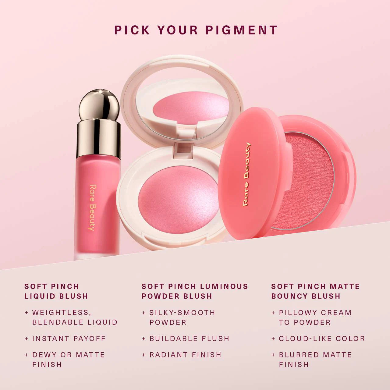 Rare Beauty by Selena Gomez Soft Pinch Matte Bouncy Blush – Shade: Happy