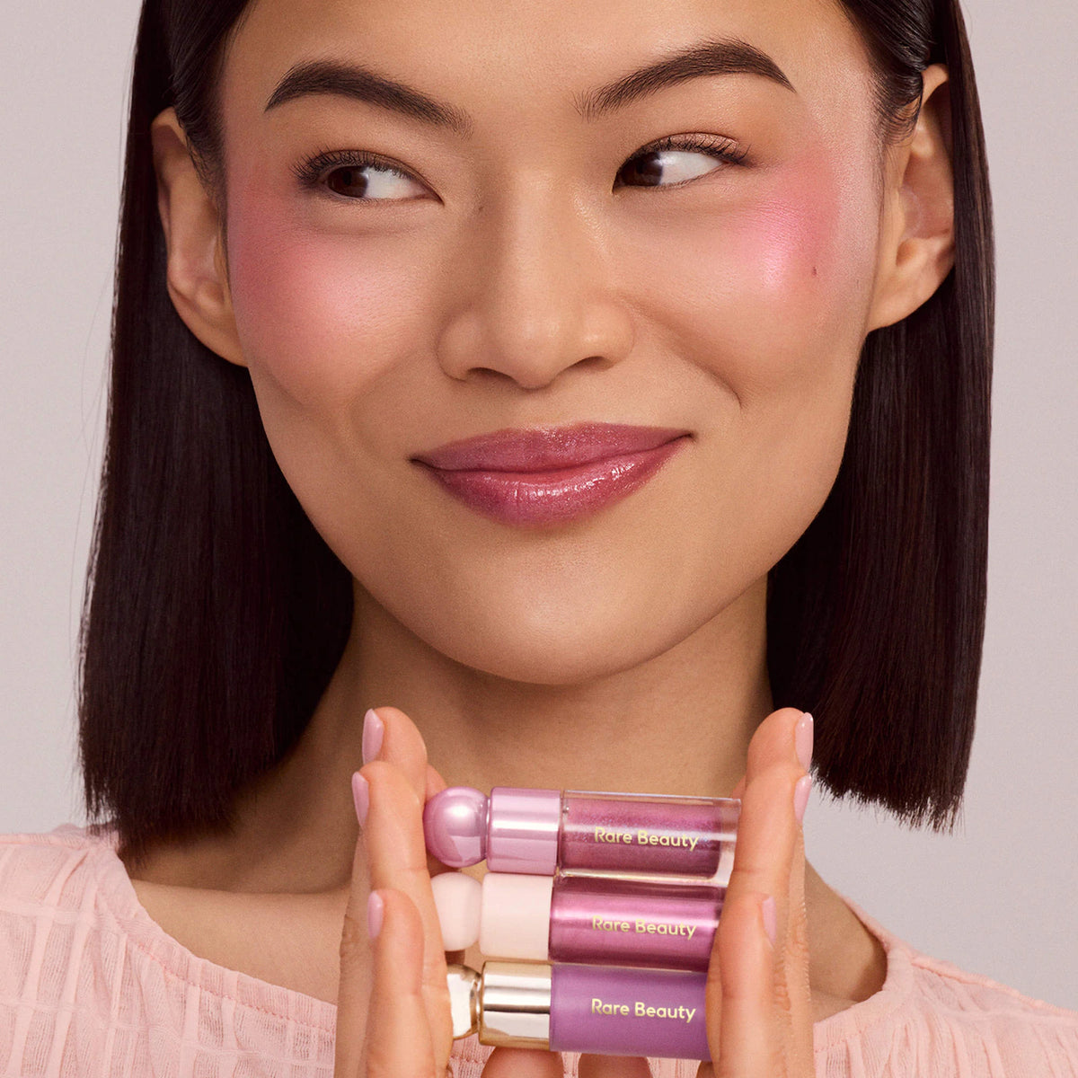 Rare Beauty Violet Faves Mini Cheek and Lip Trio Makeup Gift Set