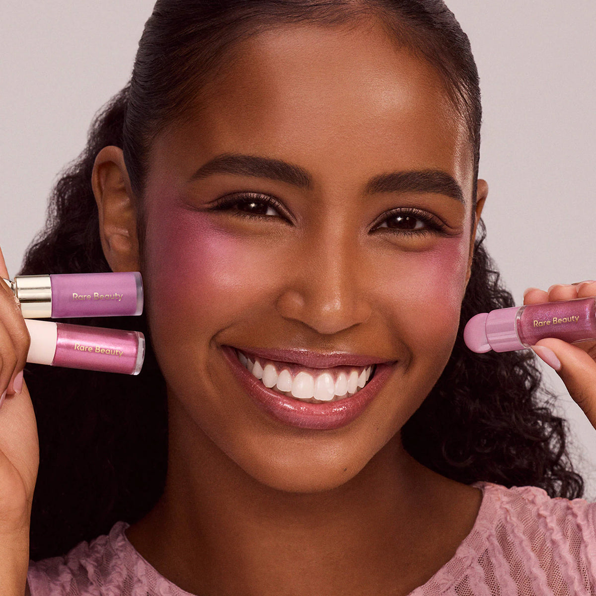 Rare Beauty Violet Faves Mini Cheek and Lip Trio Makeup Gift Set