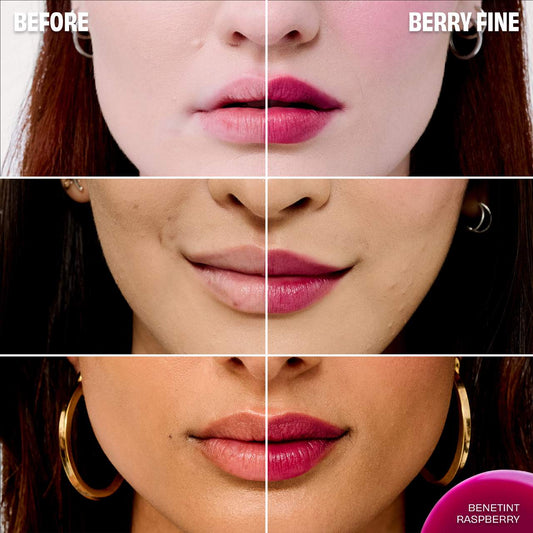 Benefit Cosmetics Benetint Liquid Lip Tint Cheek Stain Raspberry raspberry tinted lip cheek stain