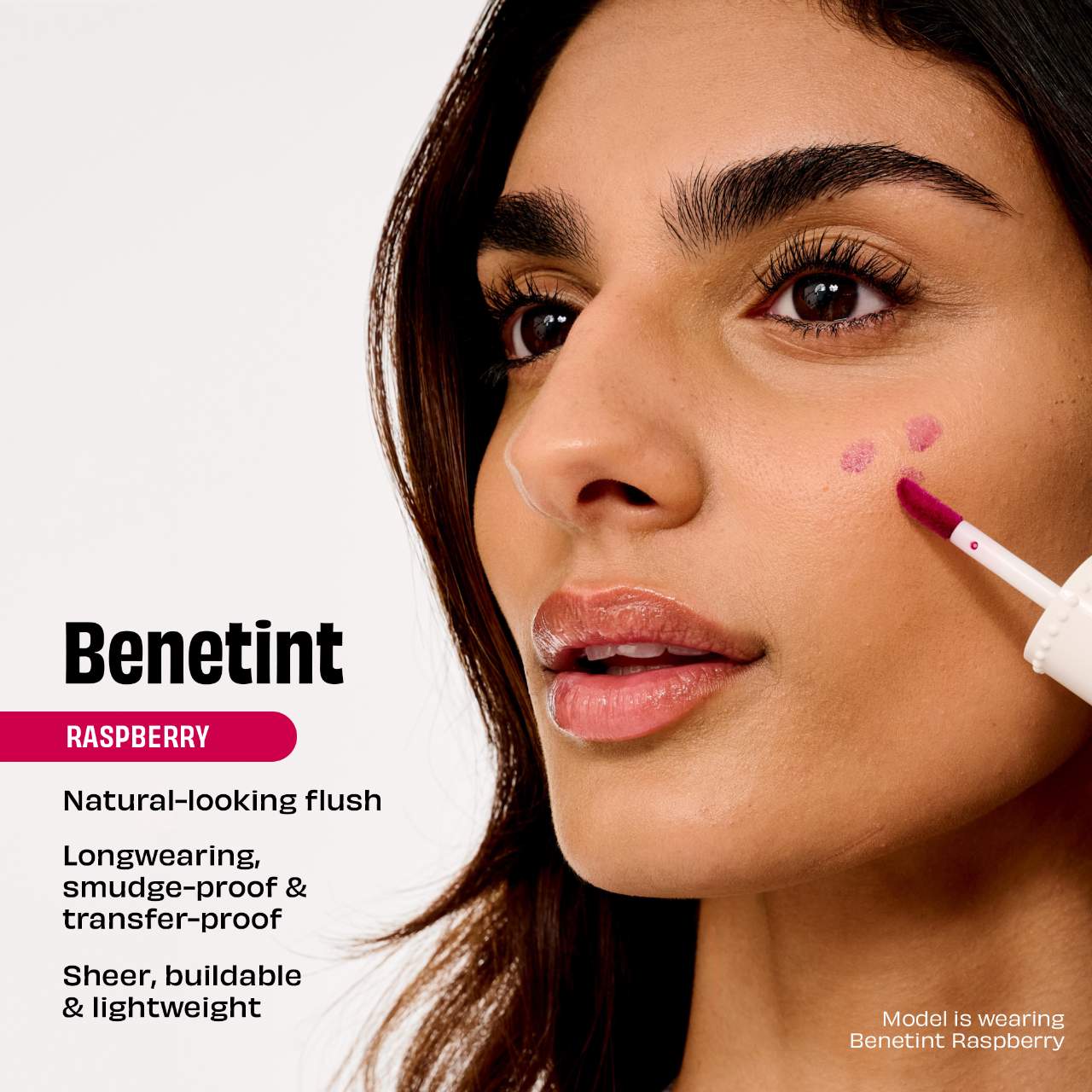 Benefit Cosmetics Benetint Liquid Lip Tint Cheek Stain Raspberry raspberry tinted lip cheek stain