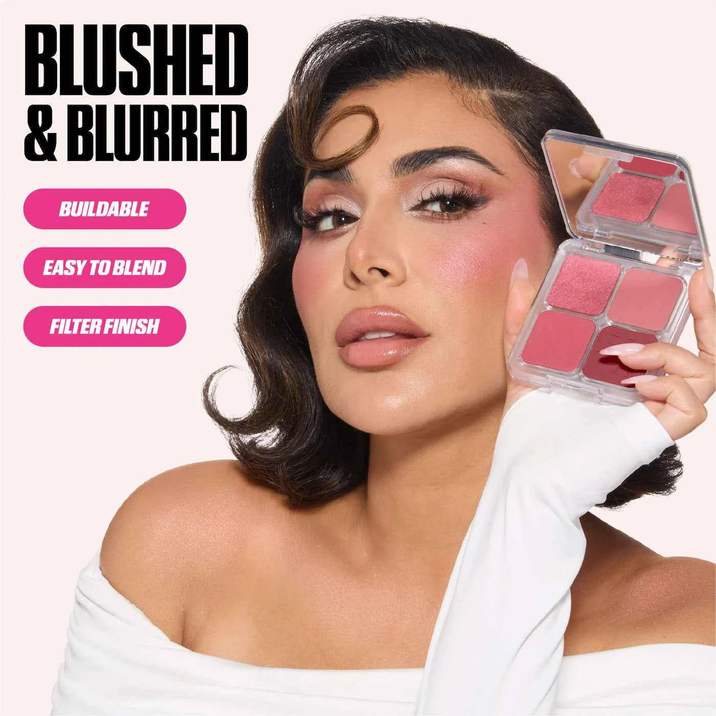 HUDA BEAUTY Blush Filter Blurring Blushlighters Palette - Rose Berry - The Powder Room