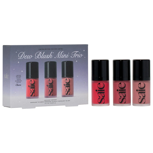 Saie Mini Dew Blush Trio Gift Set with 3 mini dewy blushes in Cherie, Chilly and Lady in Pakistan