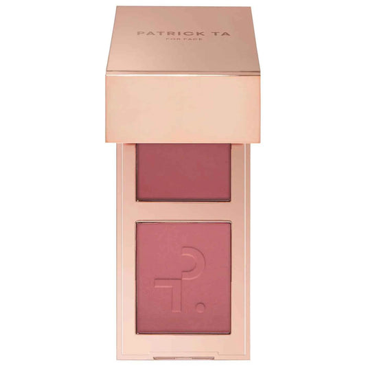 PATRICK TA Mini Major Headlines Double-Take Crème & Powder Blush Duo – She Goes To The Gym (Cool Mauve Rose)