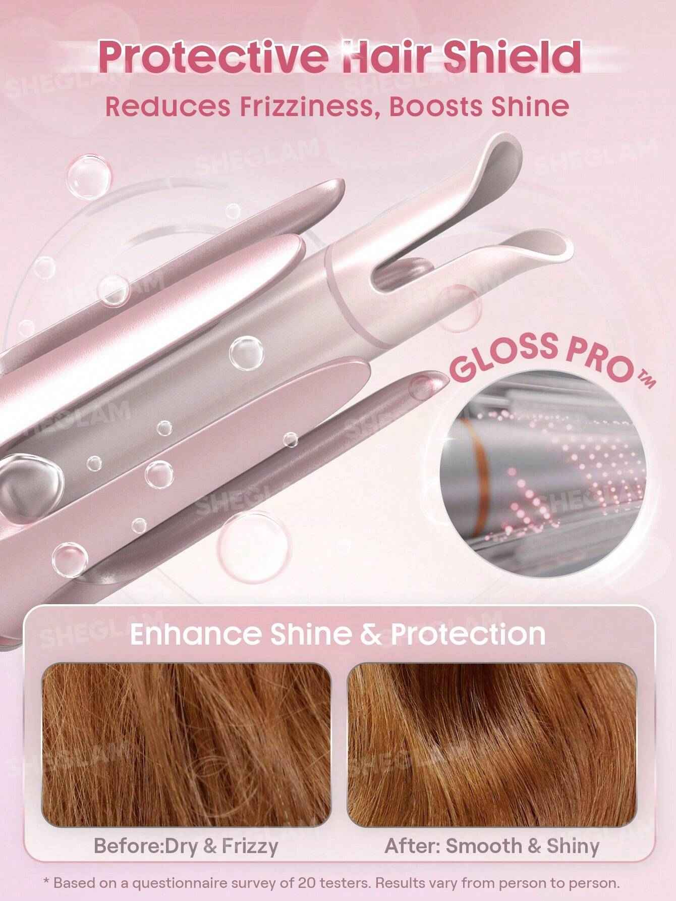 SHEGLAM Cupid’s Charm Automatic Hair Curler 32mm – Baby Pink (EU Plug) | Original in Pakistan