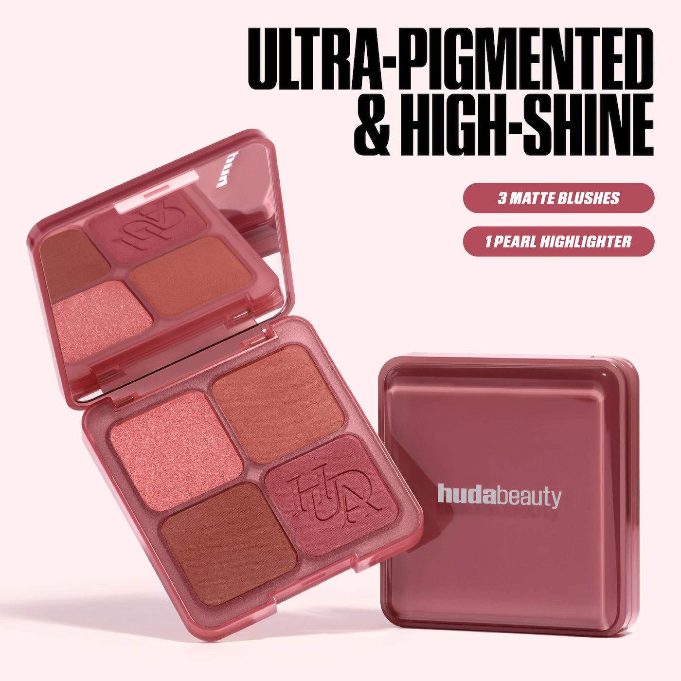 Huda Beauty Blush Filter Blurring Blushlighters Palette Strawberry Latte blush and highlighter palette