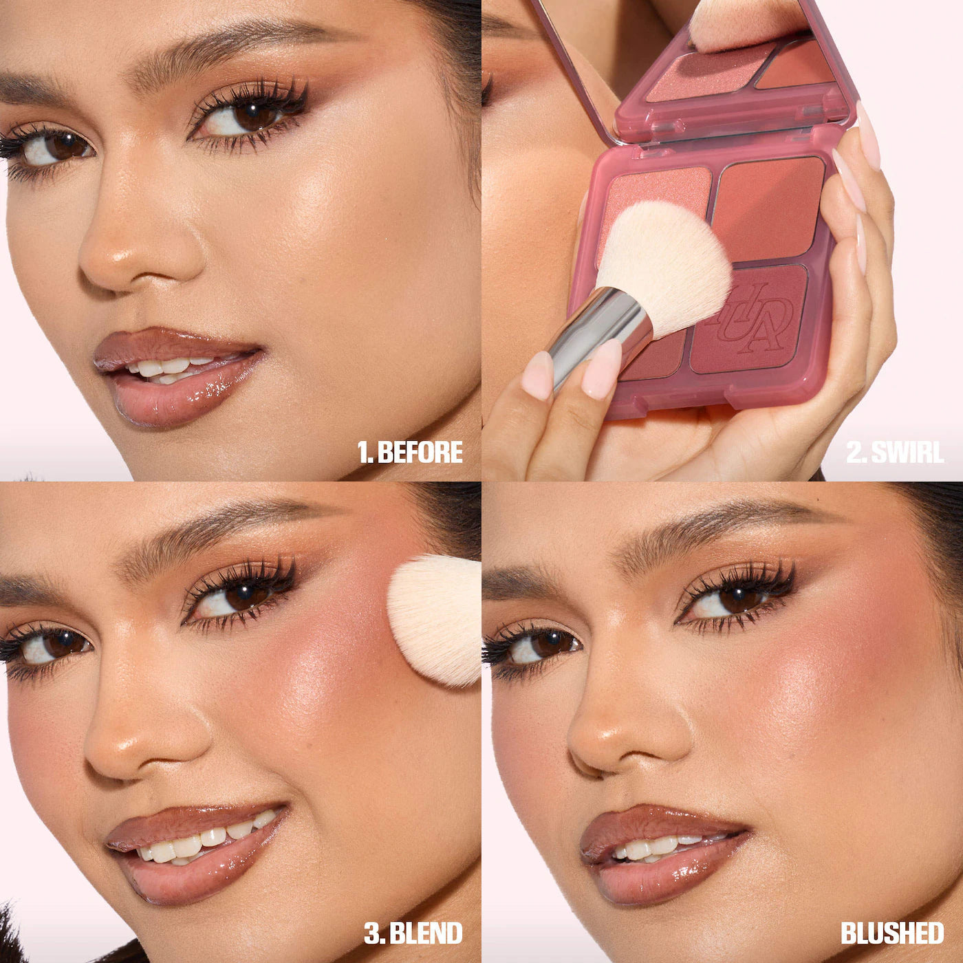 Huda Beauty Blush Filter Blurring Blushlighters Palette Strawberry Latte blush and highlighter palette