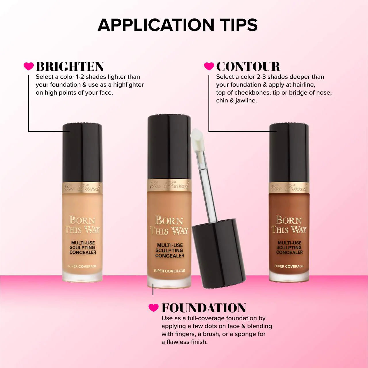 Too Faced Born This Way Super Coverage Multi-Use Concealer hydrating full coverage concealer
