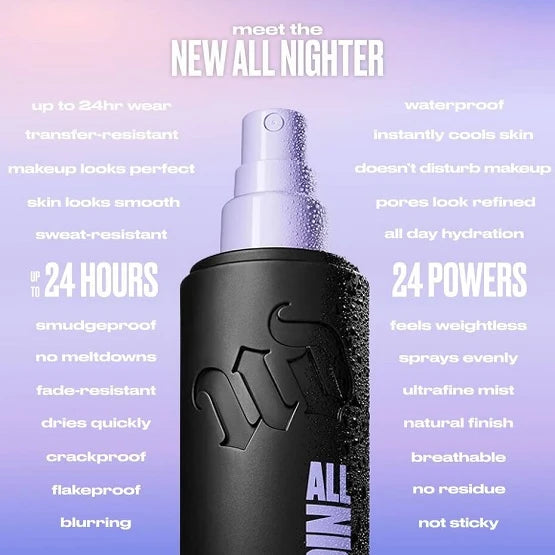 Urban Decay All Nighter Setting Spray Natural Finish 118ml award winning long wear makeup setting spray
