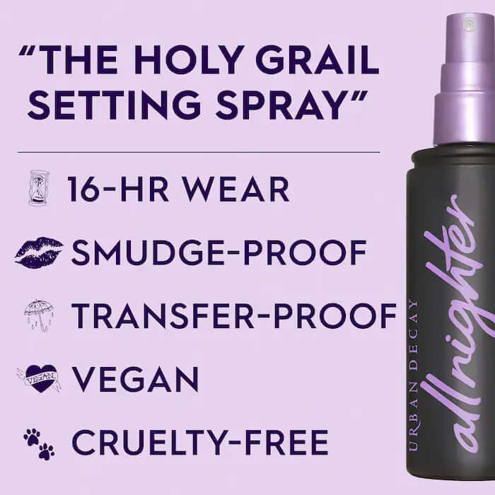 Urban Decay All Nighter Waterproof Makeup Setting Spray 118ml waterproof long wear natural finish