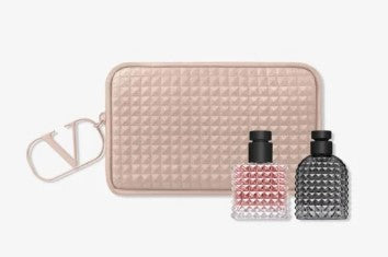 Valentino Born In Roma perfume gift set with pouch Donna EDP mini Uomo EDT mini luxury fragrance set