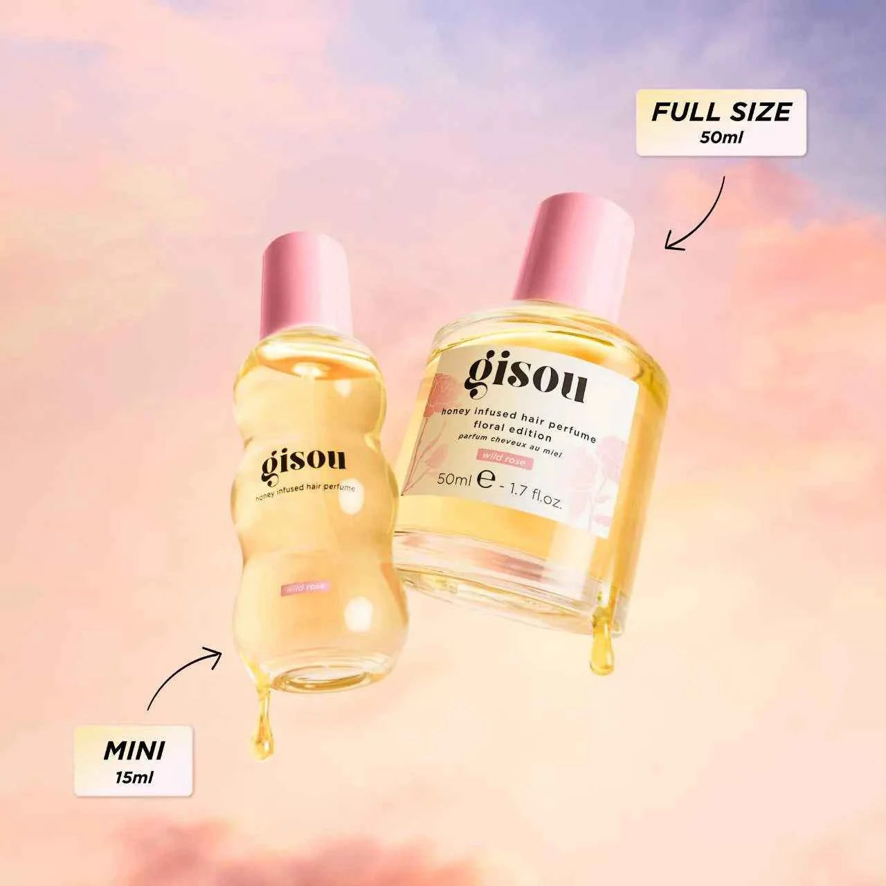 Gisou Mini Wild Rose Honey Infused Hair Perfume – 15ml