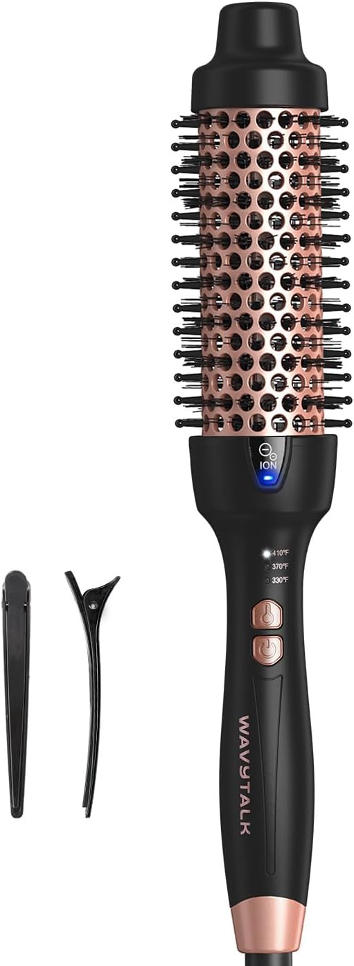 Wavytalk Updated Version Thermal Brush for Blowout Look, Blowout Express 1.5 Inch Ionic Thermal Round Brush - Rosegold - The Powder Room