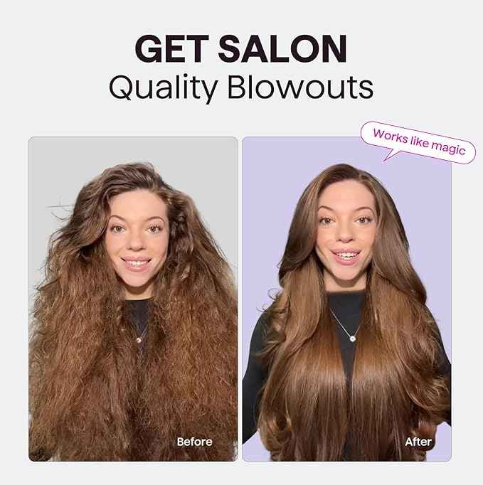 Wavytalk Thermal Brush, Blowout Express 1.7 Inch Blowout Brush - for long hair -Powder Room